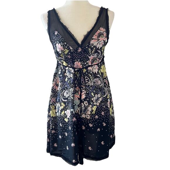 Intimately Free People Slip Dress Sz XS Longwood Sheer Floral Print OB750515 - Picture 1 of 11